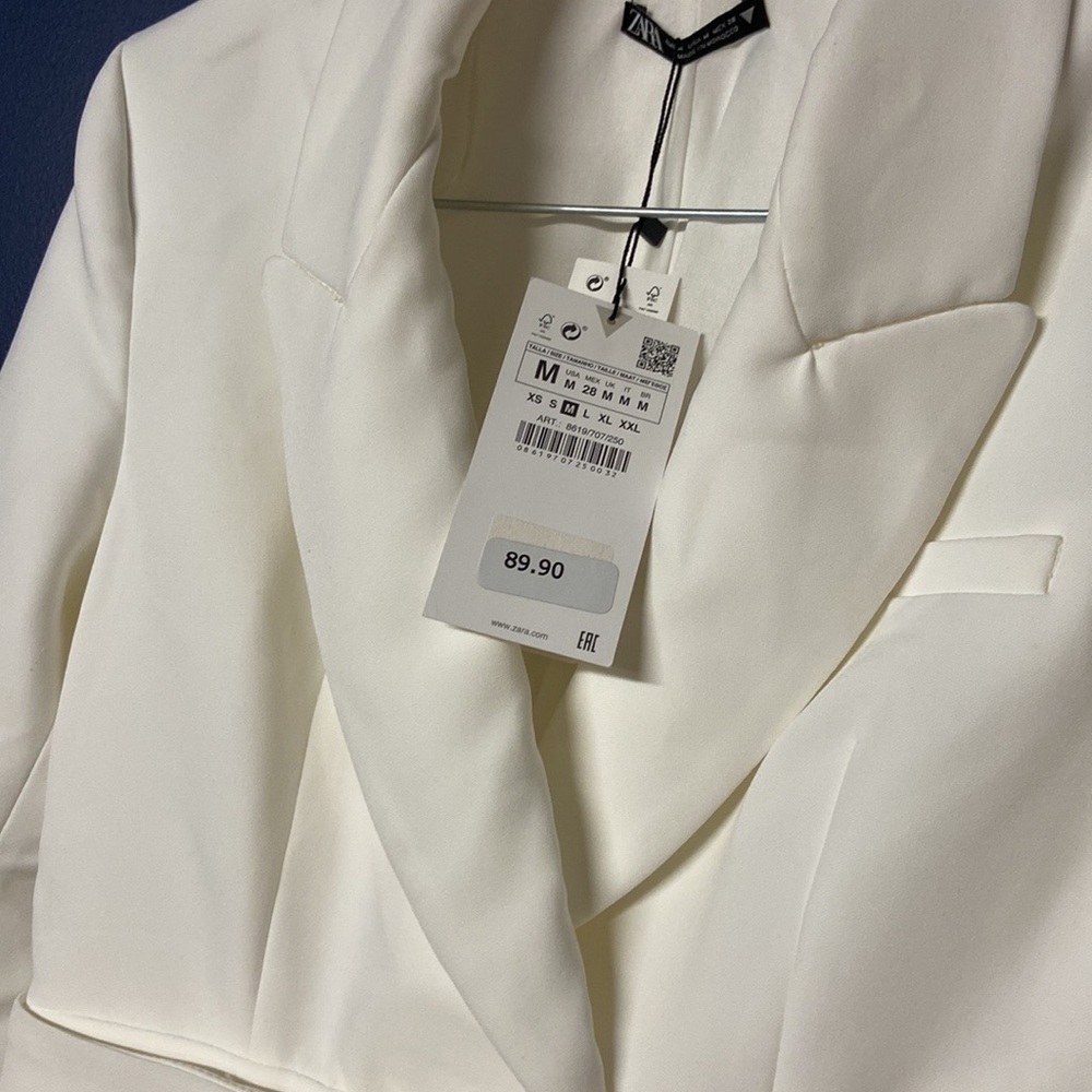 ZARA White Blazer Dress, New! - Picture 7 of 8